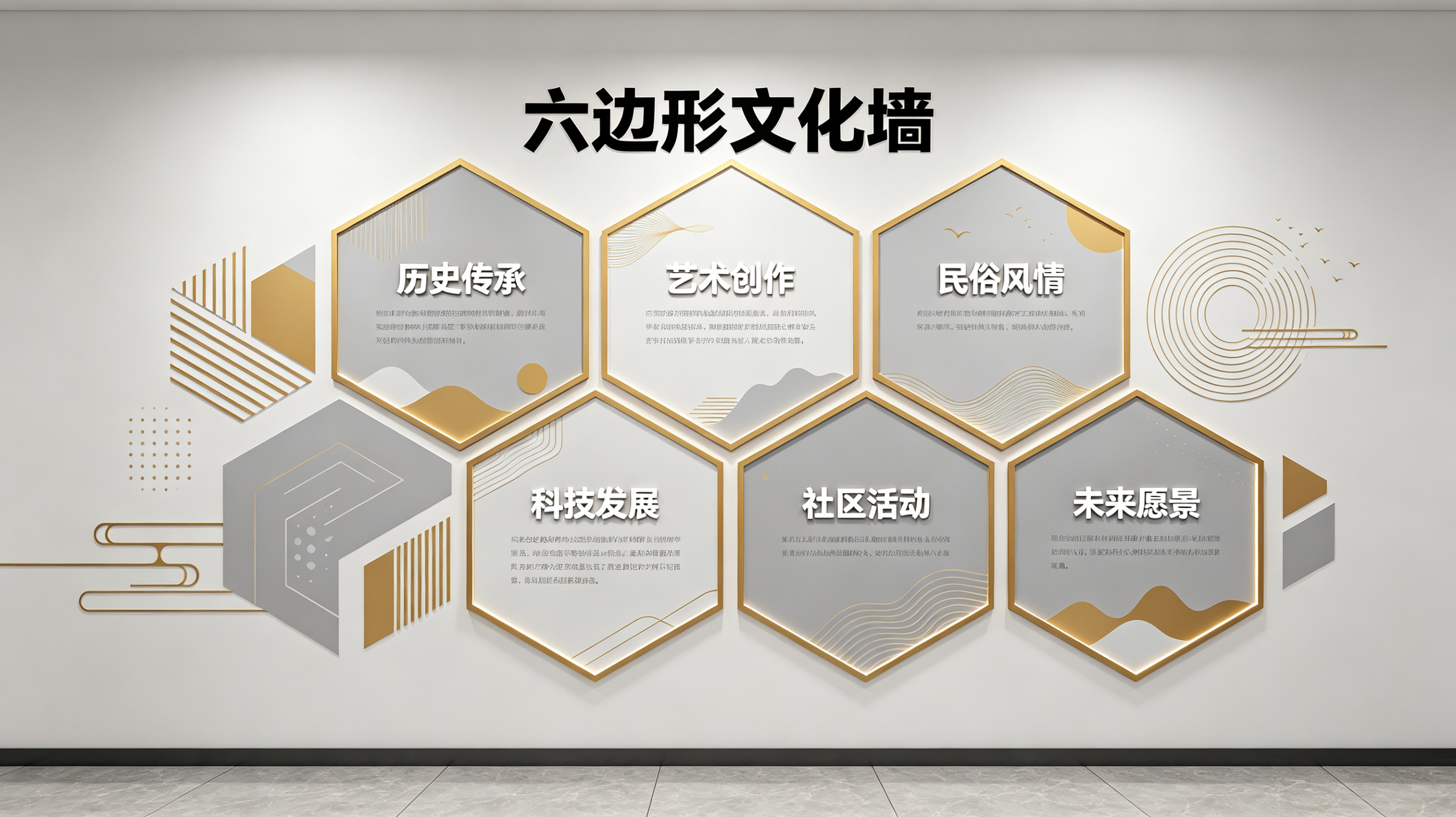 太康企业文化墙 | 六边形信息美学